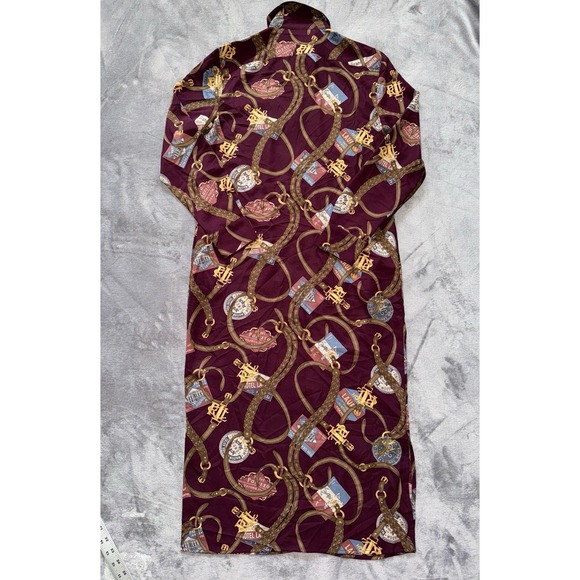 Lauren Ralph Lauren Women's Missing Belt Print‎ Crepe Shirtdress Size 4 - Picture 7 of 10